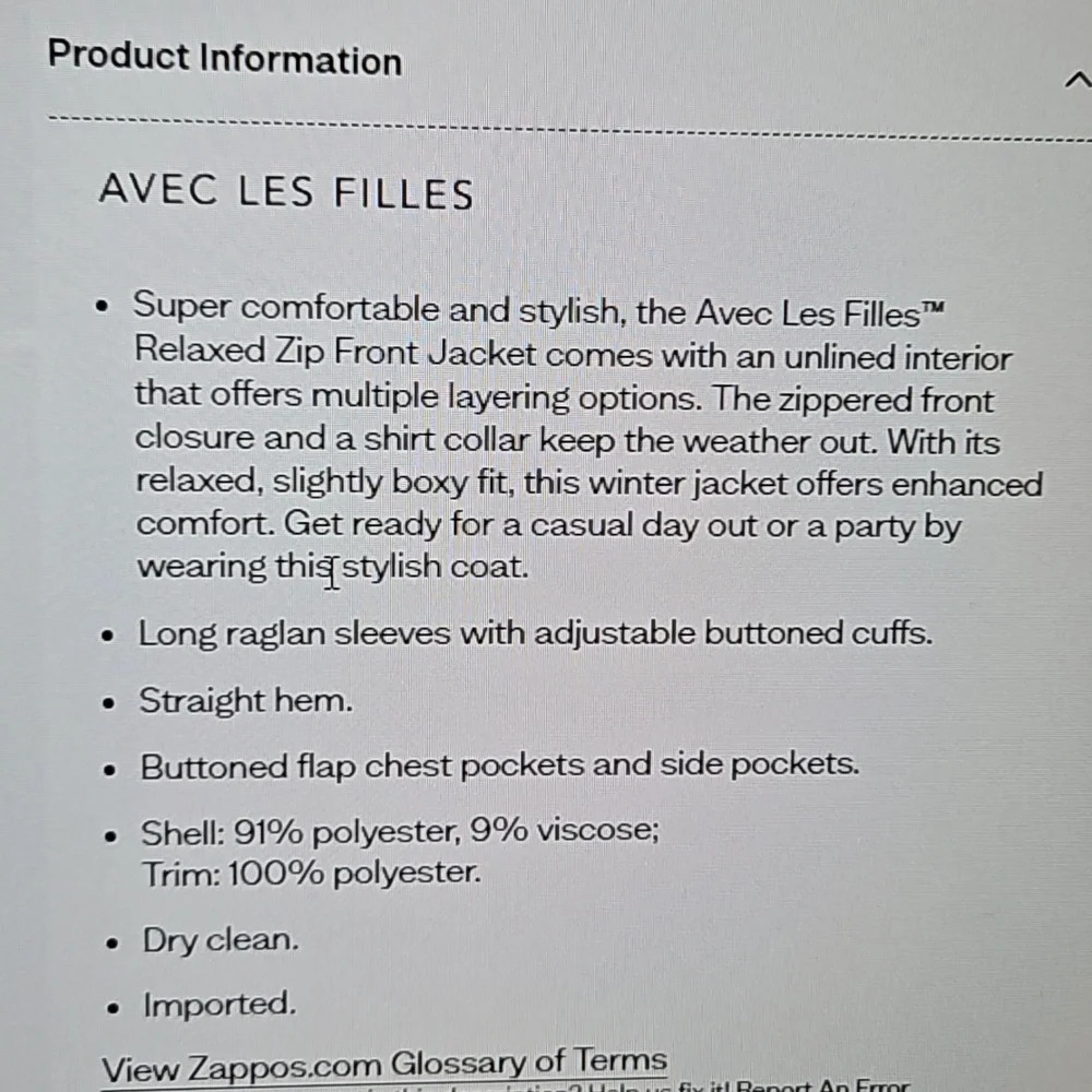 Anthropology avec les fillas zip jacket collar winter coat medium Brown Minimal - Picture 11 of 12